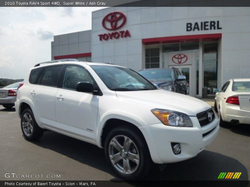 Super White / Ash Gray 2010 Toyota RAV4 Sport 4WD