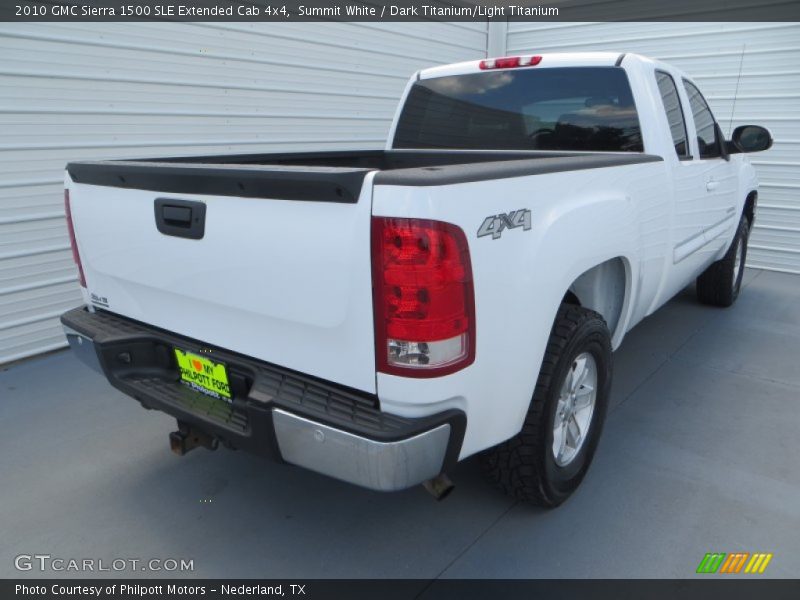 Summit White / Dark Titanium/Light Titanium 2010 GMC Sierra 1500 SLE Extended Cab 4x4