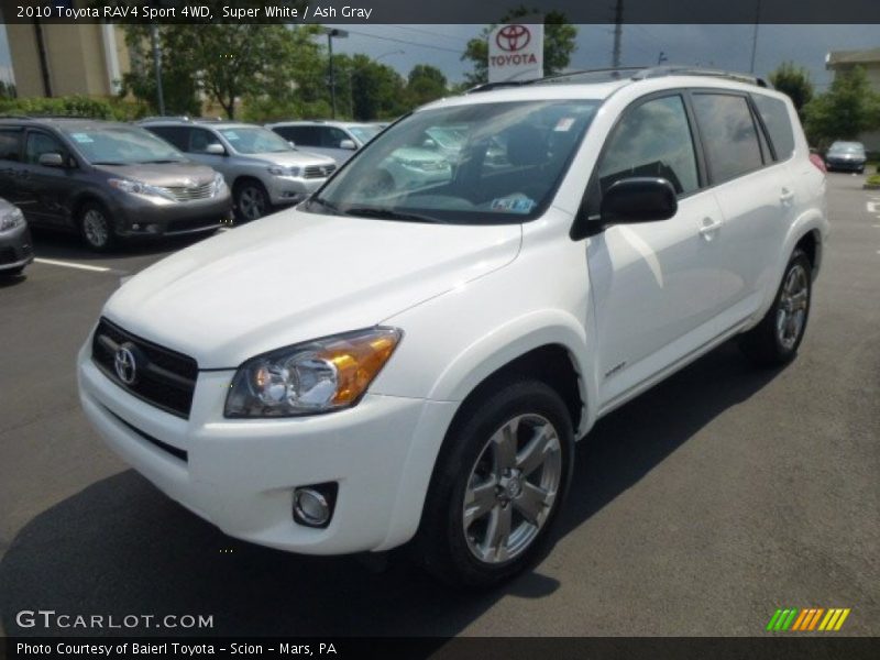Super White / Ash Gray 2010 Toyota RAV4 Sport 4WD