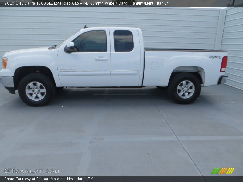 Summit White / Dark Titanium/Light Titanium 2010 GMC Sierra 1500 SLE Extended Cab 4x4