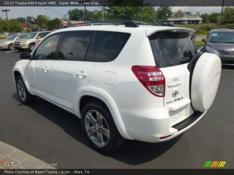 Super White / Ash Gray 2010 Toyota RAV4 Sport 4WD