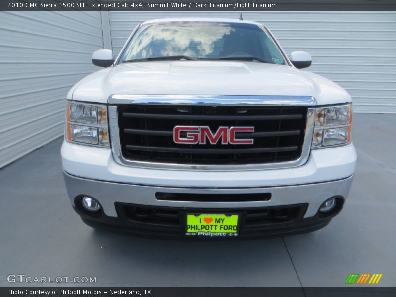 Summit White / Dark Titanium/Light Titanium 2010 GMC Sierra 1500 SLE Extended Cab 4x4