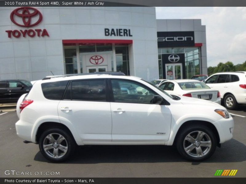 Super White / Ash Gray 2010 Toyota RAV4 Sport 4WD