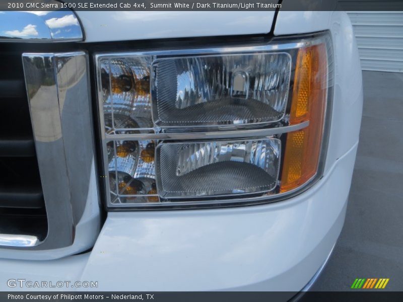Summit White / Dark Titanium/Light Titanium 2010 GMC Sierra 1500 SLE Extended Cab 4x4
