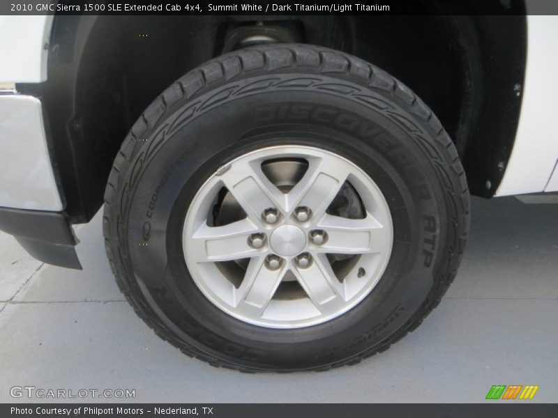 Summit White / Dark Titanium/Light Titanium 2010 GMC Sierra 1500 SLE Extended Cab 4x4