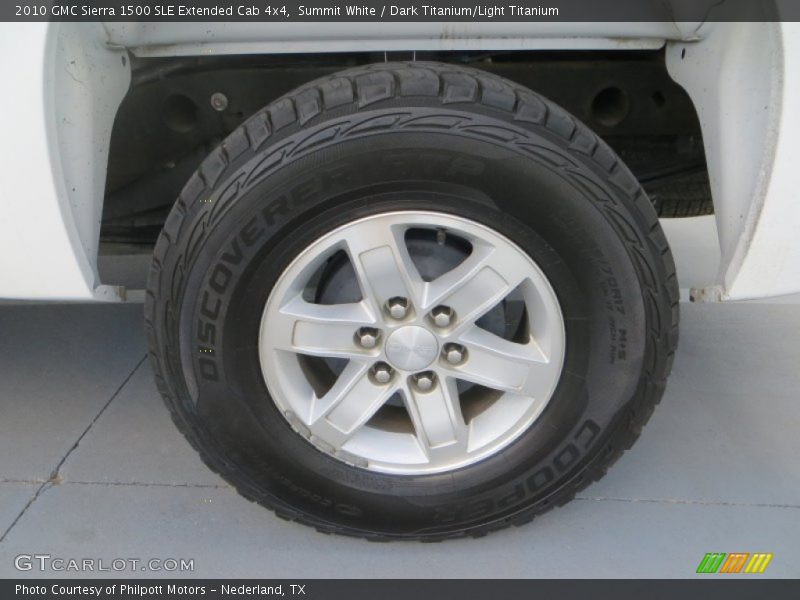 Summit White / Dark Titanium/Light Titanium 2010 GMC Sierra 1500 SLE Extended Cab 4x4