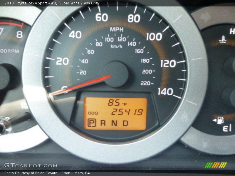 Super White / Ash Gray 2010 Toyota RAV4 Sport 4WD