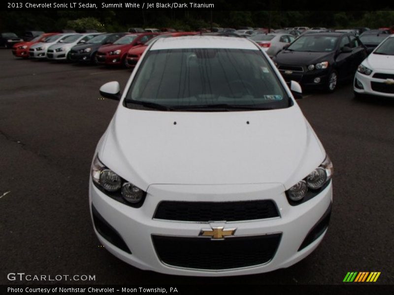 Summit White / Jet Black/Dark Titanium 2013 Chevrolet Sonic LT Sedan
