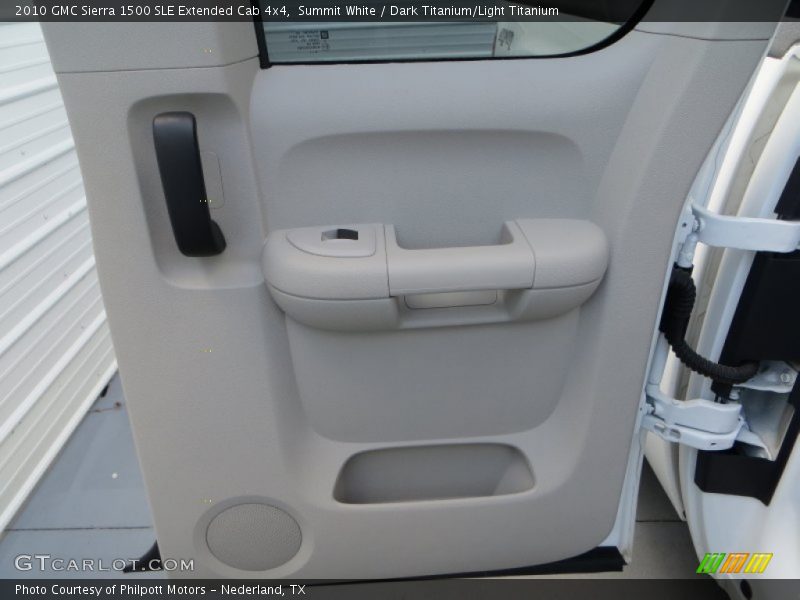 Summit White / Dark Titanium/Light Titanium 2010 GMC Sierra 1500 SLE Extended Cab 4x4