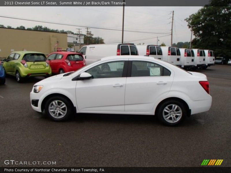 Summit White / Jet Black/Dark Titanium 2013 Chevrolet Sonic LT Sedan