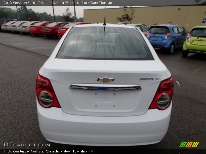 Summit White / Jet Black/Dark Titanium 2013 Chevrolet Sonic LT Sedan
