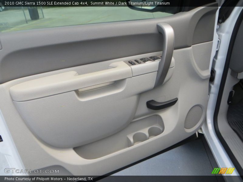 Summit White / Dark Titanium/Light Titanium 2010 GMC Sierra 1500 SLE Extended Cab 4x4