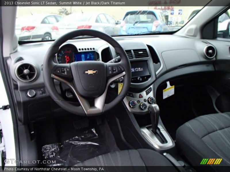 Summit White / Jet Black/Dark Titanium 2013 Chevrolet Sonic LT Sedan