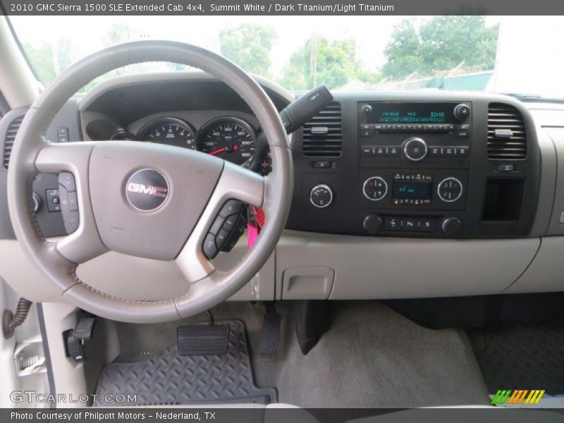 Summit White / Dark Titanium/Light Titanium 2010 GMC Sierra 1500 SLE Extended Cab 4x4