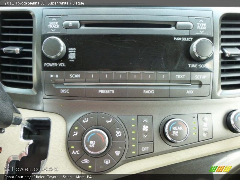 Super White / Bisque 2011 Toyota Sienna LE