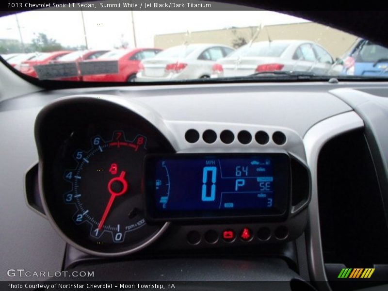 Summit White / Jet Black/Dark Titanium 2013 Chevrolet Sonic LT Sedan