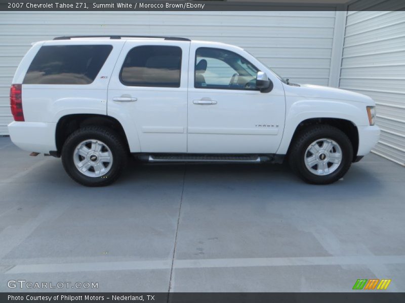 Summit White / Morocco Brown/Ebony 2007 Chevrolet Tahoe Z71