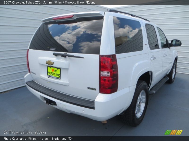 Summit White / Morocco Brown/Ebony 2007 Chevrolet Tahoe Z71