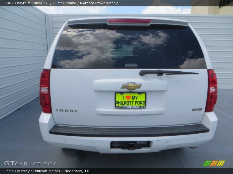 Summit White / Morocco Brown/Ebony 2007 Chevrolet Tahoe Z71