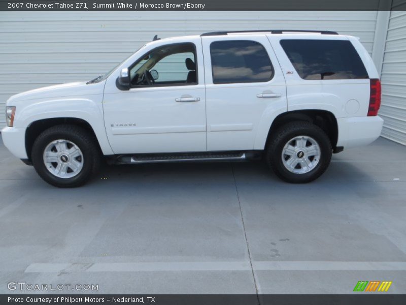 Summit White / Morocco Brown/Ebony 2007 Chevrolet Tahoe Z71