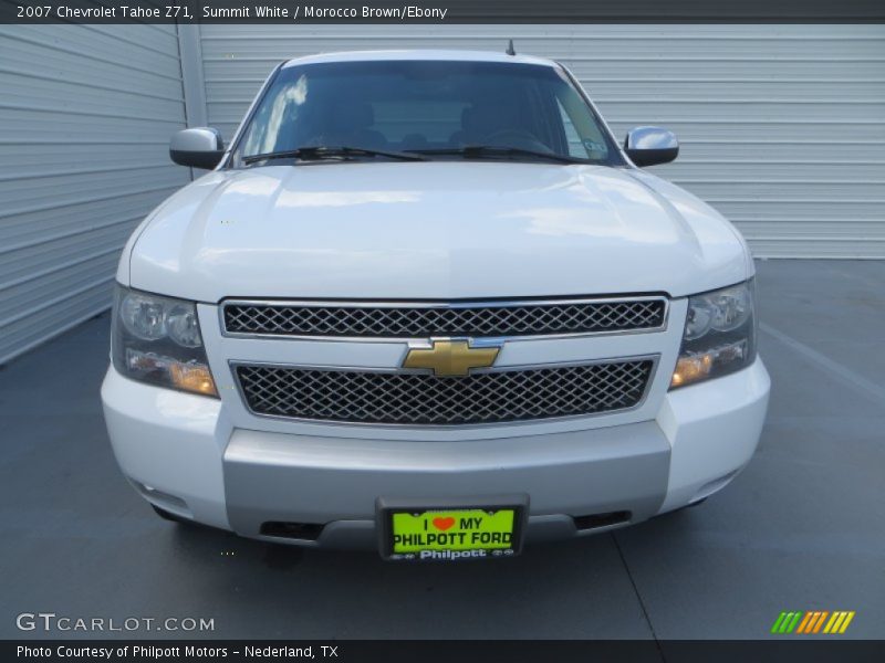 Summit White / Morocco Brown/Ebony 2007 Chevrolet Tahoe Z71
