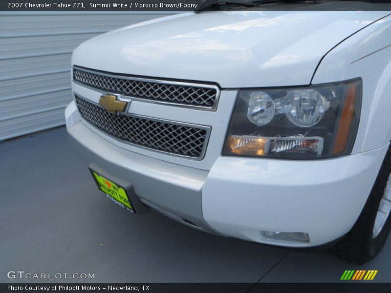 Summit White / Morocco Brown/Ebony 2007 Chevrolet Tahoe Z71