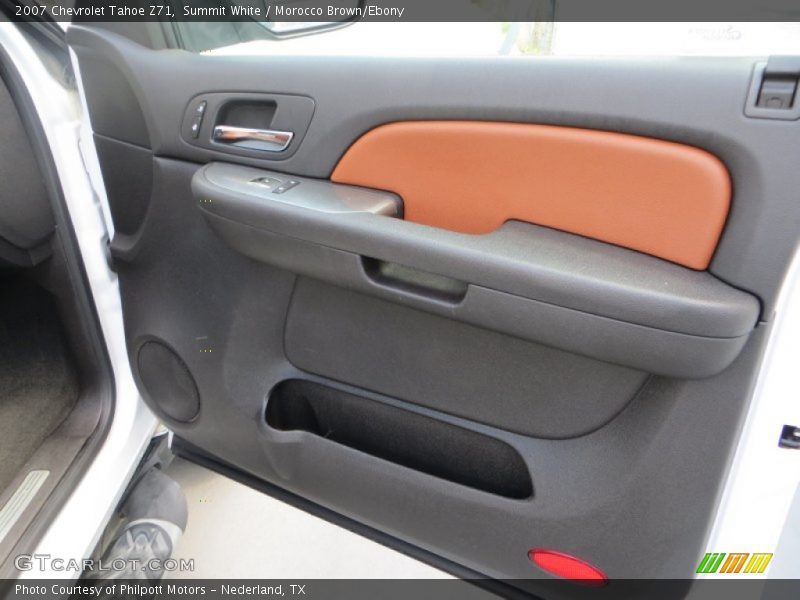 Summit White / Morocco Brown/Ebony 2007 Chevrolet Tahoe Z71