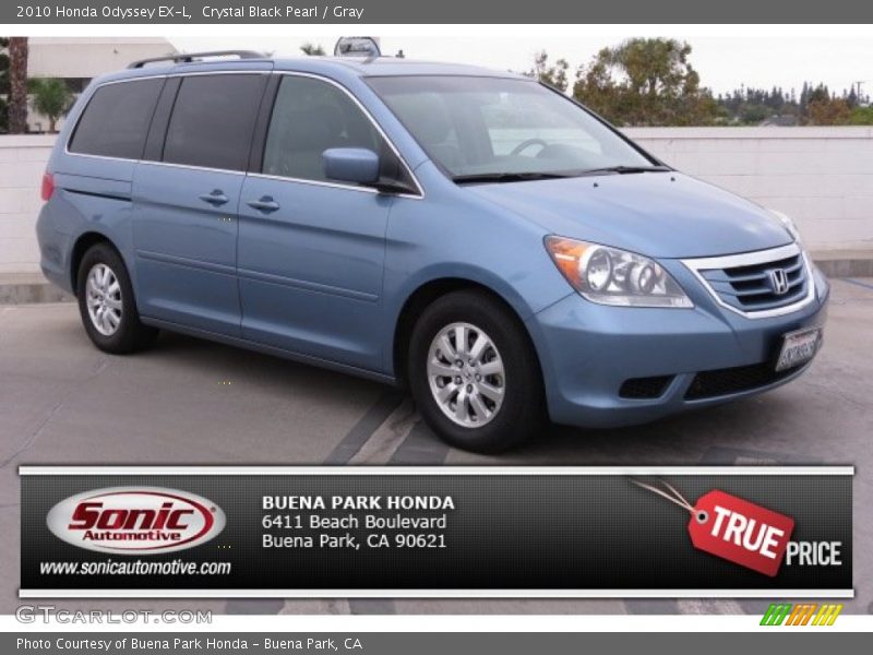 Crystal Black Pearl / Gray 2010 Honda Odyssey EX-L