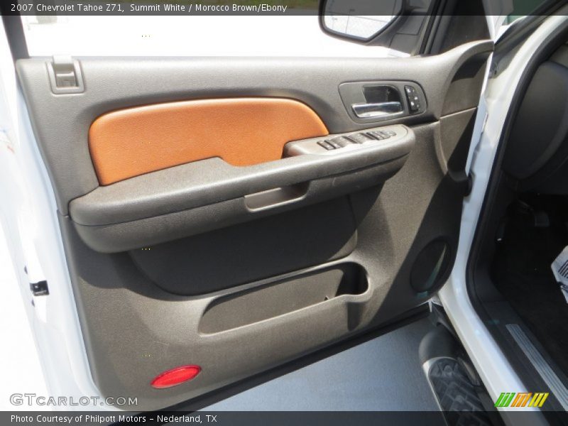Summit White / Morocco Brown/Ebony 2007 Chevrolet Tahoe Z71