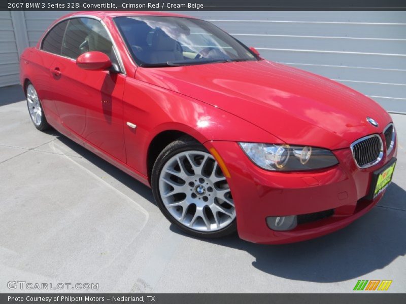 Crimson Red / Cream Beige 2007 BMW 3 Series 328i Convertible