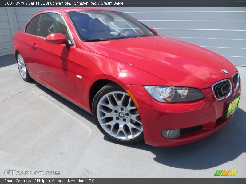 Crimson Red / Cream Beige 2007 BMW 3 Series 328i Convertible