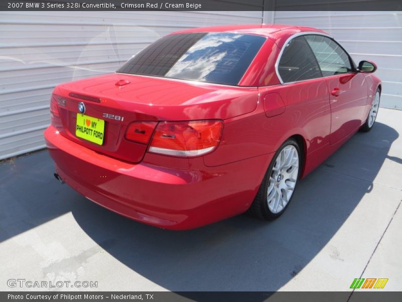 Crimson Red / Cream Beige 2007 BMW 3 Series 328i Convertible