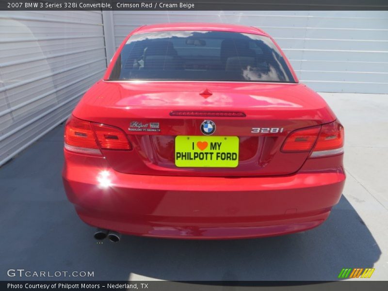 Crimson Red / Cream Beige 2007 BMW 3 Series 328i Convertible