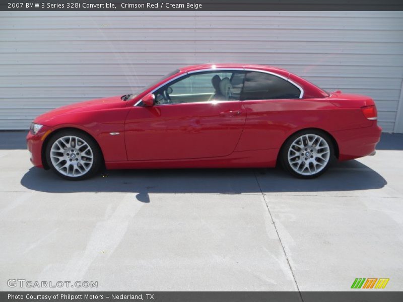 Crimson Red / Cream Beige 2007 BMW 3 Series 328i Convertible