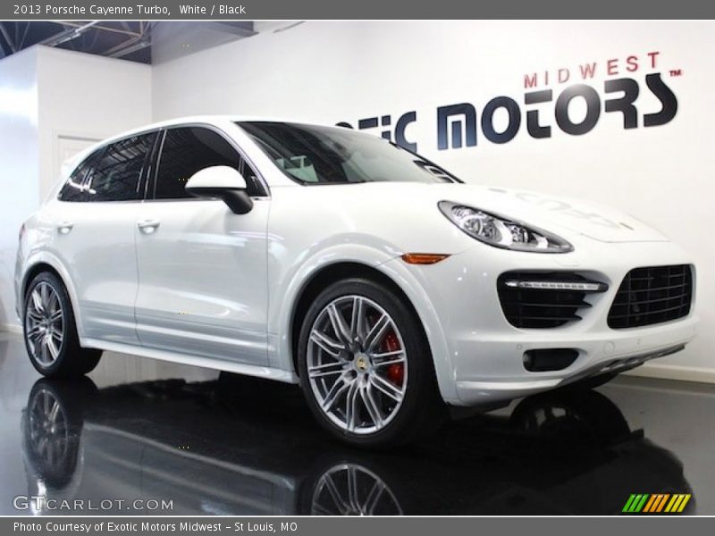 White / Black 2013 Porsche Cayenne Turbo