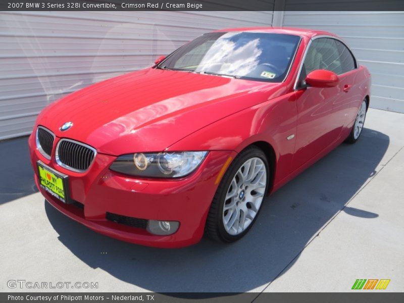 Crimson Red / Cream Beige 2007 BMW 3 Series 328i Convertible