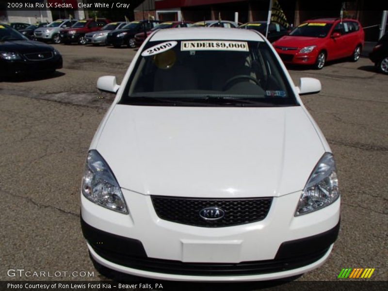 Clear White / Gray 2009 Kia Rio LX Sedan
