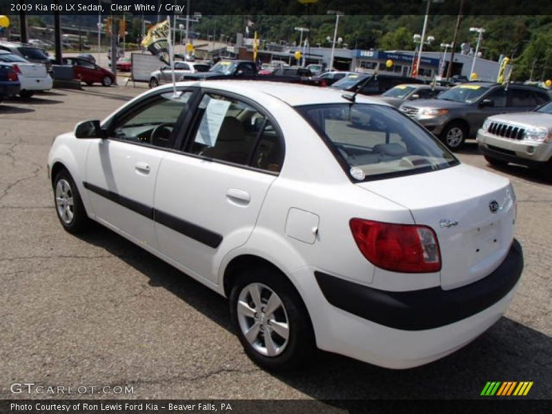 Clear White / Gray 2009 Kia Rio LX Sedan