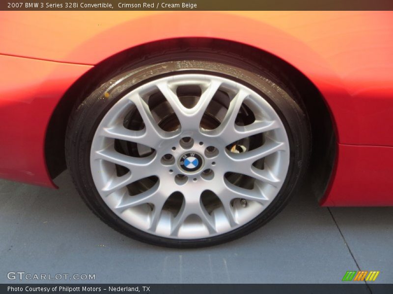 Crimson Red / Cream Beige 2007 BMW 3 Series 328i Convertible