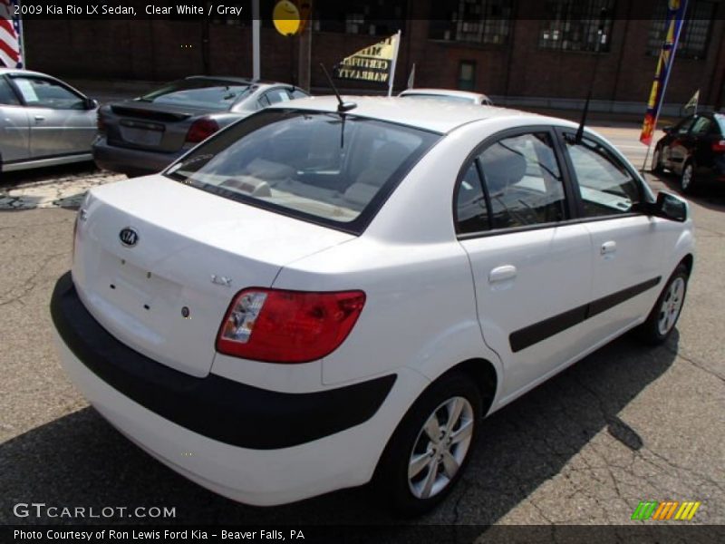 Clear White / Gray 2009 Kia Rio LX Sedan