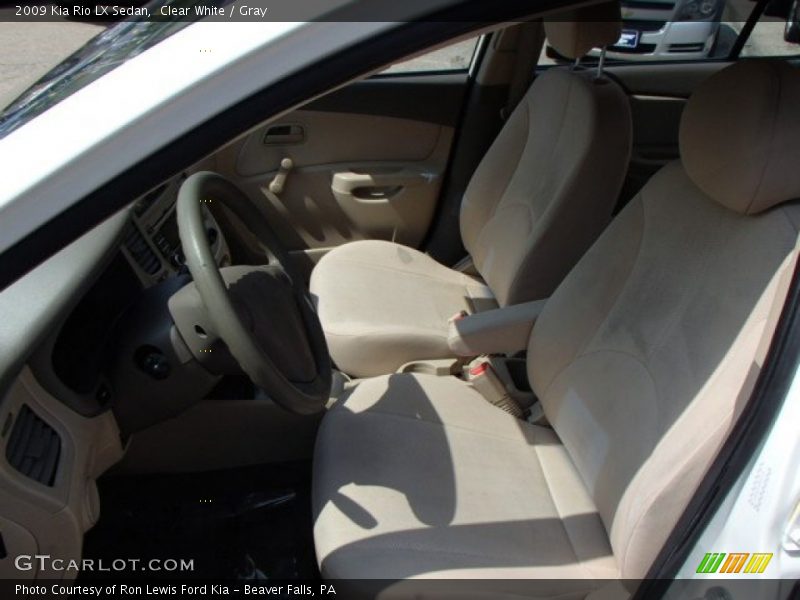 Clear White / Gray 2009 Kia Rio LX Sedan