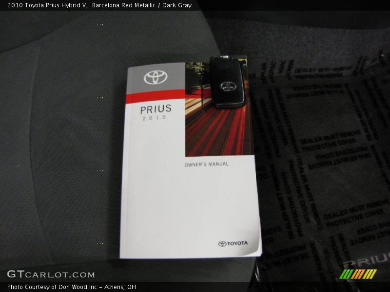 Barcelona Red Metallic / Dark Gray 2010 Toyota Prius Hybrid V