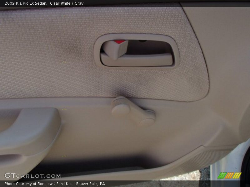 Clear White / Gray 2009 Kia Rio LX Sedan