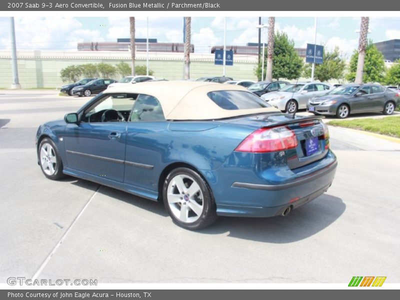 Fusion Blue Metallic / Parchment/Black 2007 Saab 9-3 Aero Convertible