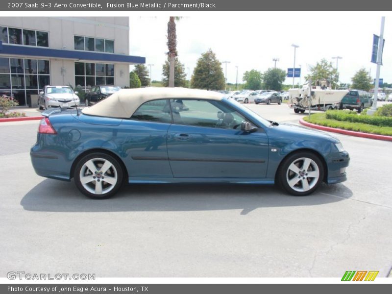 Fusion Blue Metallic / Parchment/Black 2007 Saab 9-3 Aero Convertible