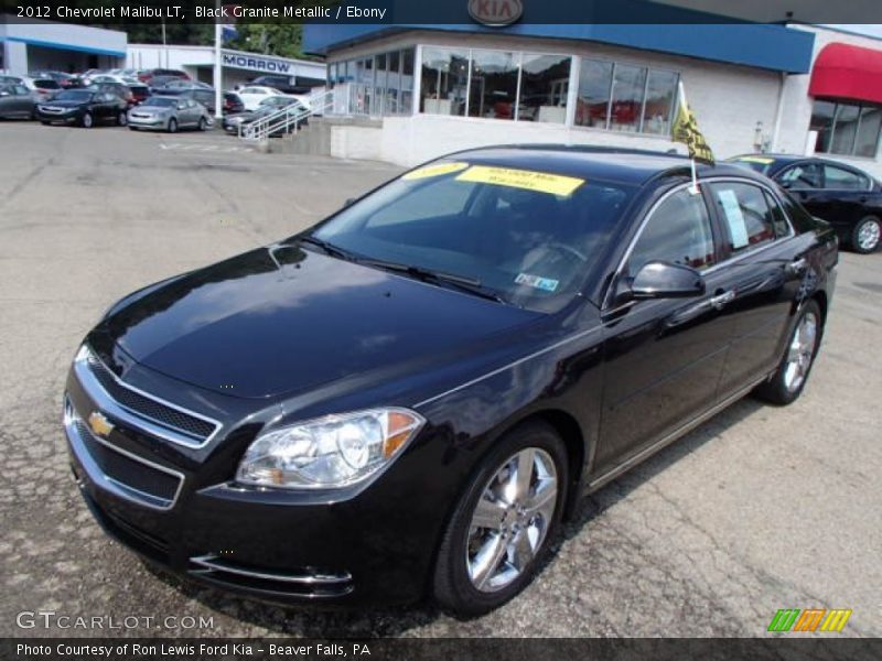 Black Granite Metallic / Ebony 2012 Chevrolet Malibu LT
