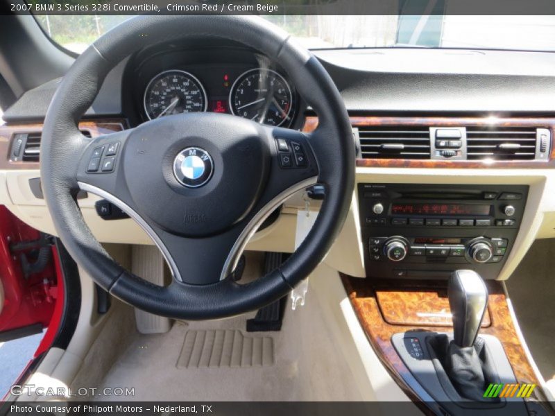 Crimson Red / Cream Beige 2007 BMW 3 Series 328i Convertible