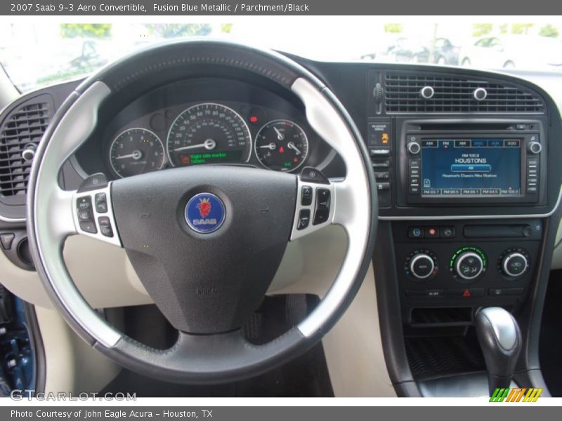 Fusion Blue Metallic / Parchment/Black 2007 Saab 9-3 Aero Convertible
