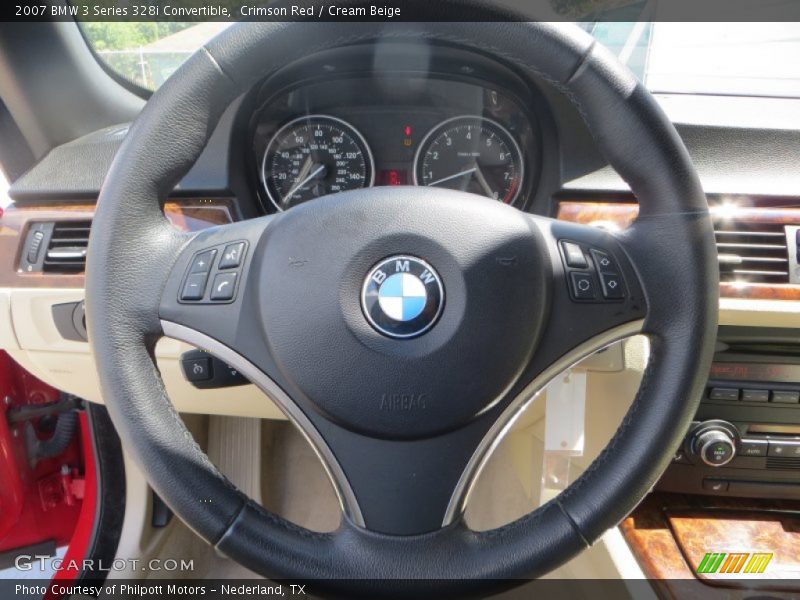 Crimson Red / Cream Beige 2007 BMW 3 Series 328i Convertible