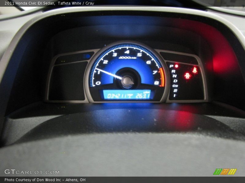 Taffeta White / Gray 2011 Honda Civic EX Sedan